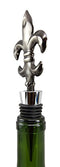 Ebros Gift Fleur De Lis Royal Emblem Kitchen Wine Bottle Topper Stopper Metal Rubber Cork Hosting Accessory
