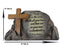 Ebros Inspirational Stony Hill Old Rugged Cross Figurine 7" L with Bible Verse Proverbs 3"Trust in The Lord with All Your Heart Religious Scriptural Decor for Desktop Shelves Study