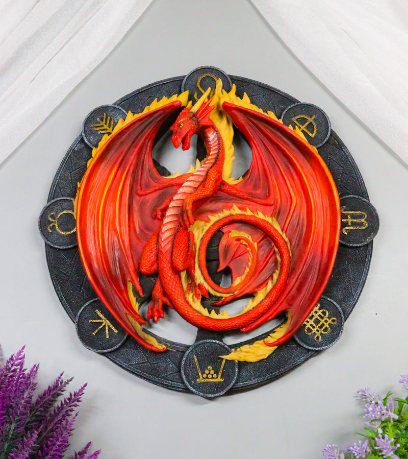 Beltane Drake Ember Flame Wheel of The Year Sabbats Of The Dragon Wall Decor