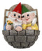 Whimsical Mr Mrs Dwarf Gnome Couple By Window Ledge Balcony Wall Decor Plaque
