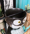 Whimsical Ceramic Black Owl Ramen Udong Noodles Soup Bowl With Chopsticks Set