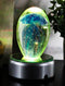 Ebros Nautical Glass Glow in The Dark Translucent Jellyfish With LED Base (Pink)