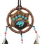 Turquoise Native Bear Paw Dreamcatcher Wall Hanging Decor 5"Diam Dream Catcher