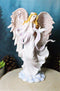 Ebros Heavenly Seraphim Angel Of Wisdom And Worship With Doves On Clouds Figurine