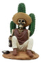 Day of The Dead El Borracho Drunk Desert Bandit By Cactus Skeleton Statue