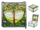 Ebros Louis Comfort Tiffany Northrop Tree of Life Stained Glass Art Jewelry Box