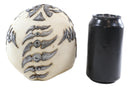 Graveyard Celtic Silver Lining Tribal Tattoo Half Homosapien Skull Figurine