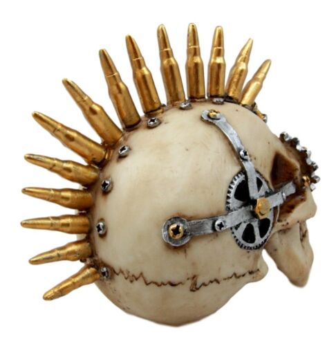 Steampunk Cyborg Punk Rock Aristocrat With Bullet Spikes Hair Figurine 6.75"L