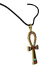 Egyptian Solar Ra Ankh Key Pendant Medallion Pewter Necklace Accessory Jewelry