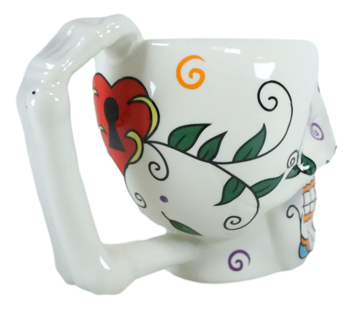 Ebros Tribal Day of The Dead Love Lock Sugar Skull Drink Coffee Mug Cup Ceramic