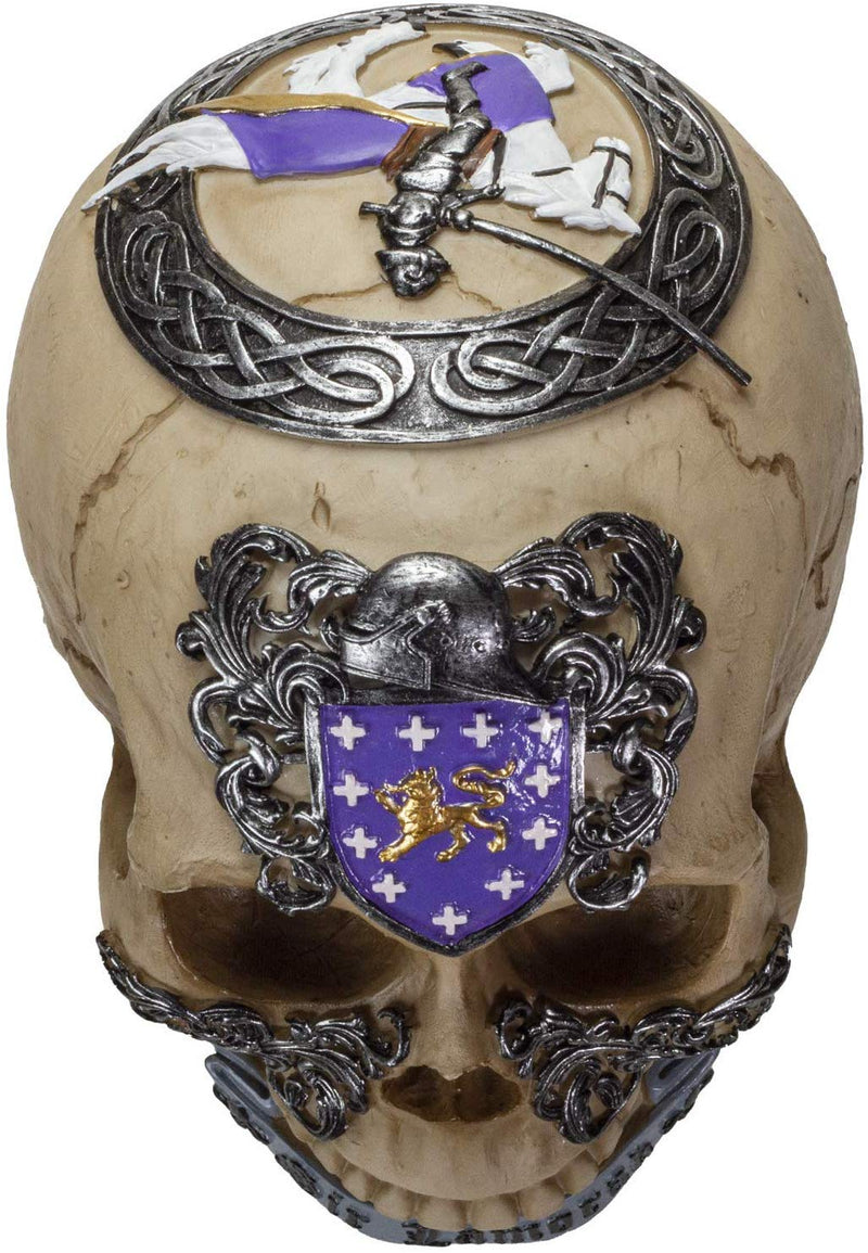 Ebros Knights of The Round Table King Arthur Skulls Sir Lamorak Skull Figurine