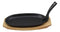 Ebros 9.5"Lx5.5"W Enamel Coated Cast Iron Sizzling Skillet Japanese Steak Plate