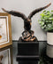8" H King of The Skies Patriotic Bald Eagle Landing On Rock Figurine With Base