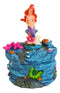 Mermaid Mergirl Ariel Sitting On Rock By Corals Mini Decorative Box Figurine