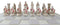 Ebros Crusader Christian Kingdom VS Ottoman Empire Chess Pieces With Glass Board Set