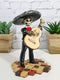 Black Mariachi Band Skeleton Folk Music Bass Player Figurine Day Of The Dead