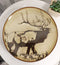 Ebros Forest Giant Emperor Bull Elk Large Round Dinner Plate Set of 2 10.75"D