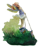 Surfer's Dream Josephine Wall Statue Ocean Fairy Riding Rainbow Fish Chariot