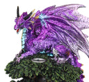 Metallic Purple Dragon On Greenman Tree Canopy Backflow Incense Cone Burner