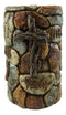 Rustic Solid Rock of Christ Cross Joy Hope Peace Love Toilet Brush & Holder Set