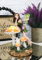 Tribal Fairy With Purple Potion Gourd And White Rabbit By Mushrooms Figurine