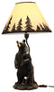 Large Standing Black Bear Surveyor Arkadius Desktop Table Lamp Decor Figurine