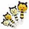 Ebros Loveable Cute Honey Bee Ceramic Measuring Spoons Set of 4 Creat