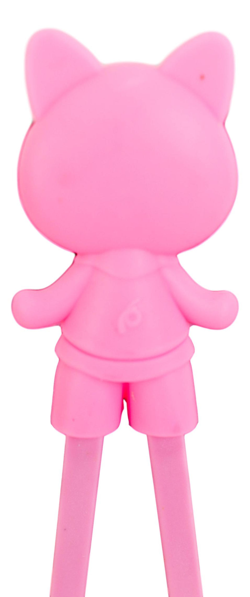 Pink Ribbon Miss Piggy Pig Reusable Training Chopsticks Set With Silicone Helper
