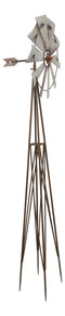 81"H Oversized Rustic Western Country Farm Windmill Outpost Galvanized Metal