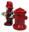 Ebros Fireman Fighter W/ Hose By Red Fire Hydrant Ceramic Salt & Pepper Shakers