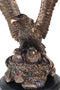 Ebros Wings Of Glory Bald Eagle Mother With Eaglets In Nest Electroplated Statue