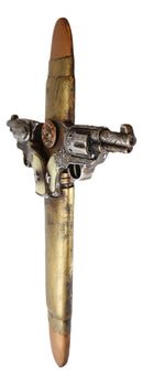 Rustic Western Dual Handgun Pistols with 12 Gauge Bullet Shell Casing Wall Cross