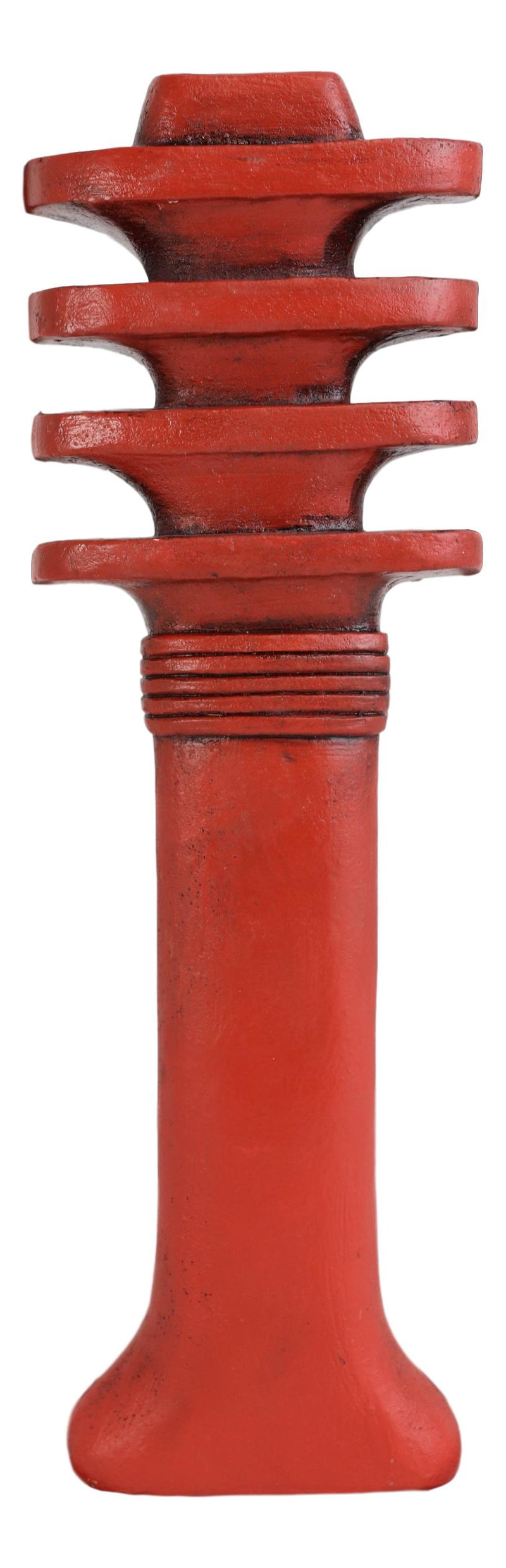 Ebros Egyptian God Ptah Osiris Symbol Of Stability Balance Red Djed Wall Plaque