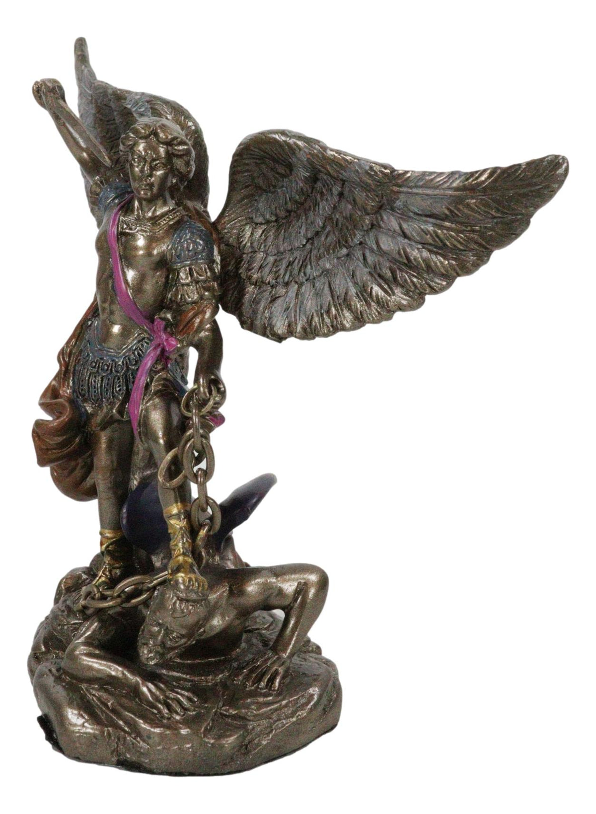 Small Guido Reni Saint Michael The Archangel Trampling On The Devil Figurine