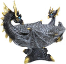 Ebros Double Dragons Decorative Jewelry Potpourri Fruits Bowl Figurine 12"W