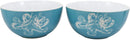 Ebros Pack Of 2 Nautical Ocean Marine Octopus Abstract Blue Bowls 18oz Decor
