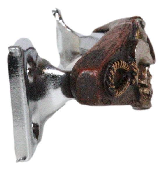 Set of 2 Country Western Cowboy Skull With Gallow Ropes Drawer Handle Bar Pulls