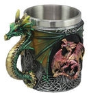 Ebros Mythical Fantasy Fire And Earth Dragon With Celtic Knotwork Novelty Coffee Mug