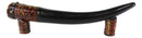 Set of 2 Rustic Western Buffalo Bison Ox Cattle Horns Barn Door Bar Pull Handles