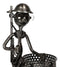 Outdoor Hunter With Dog Metal Desk Stationery And Business Card Holder Organizer