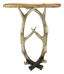 Western Entwined Deer Antlers Wall Hanging Floating Shelf Wine Rack Holder Hooks