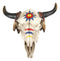 Ebros 7.5"W Southwestern Indian Spirit Sun Dreamcatcher Bull Skull Wall Decor Plaque