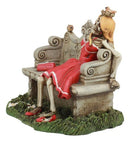 Gothic Day Of The Dead Skeleton Lady Waiting For The Perfect Man Statue 5"Long