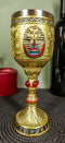 Ebros Ancient Egyptian Pharaoh King Tut Resin Wine Goblet Chalice With Liner