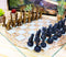 Ebros Egyptian Gods Monuments King Tut & Nefertiti Chess Pieces With Glass Board Set