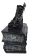 Ebros Macabre Grim Reaper With Scythe Sitting On Books Of Life Jewelry Box