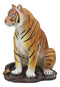 Ebros Sitting Shiva The Bengal Orange Tiger Statue As Indian Forest Tigers Decor 9"H