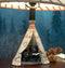 Campfire Story Time Bear Cubs Reading In Teepee Hut Rustic Table Lamp With Shade
