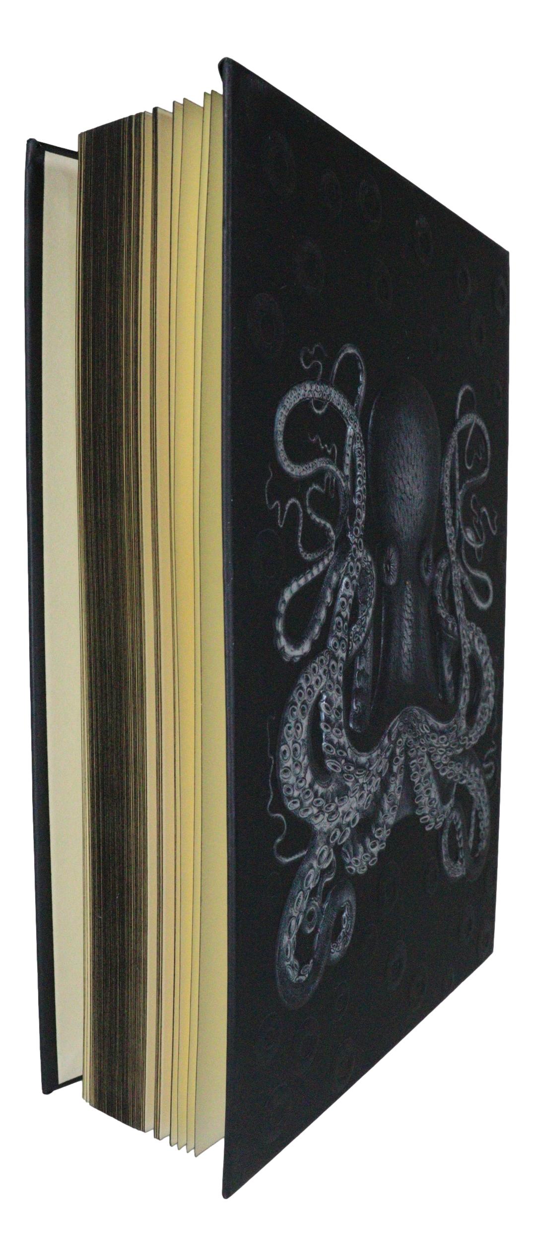 Necromancy Gothic Cthulhu Sea Octopus Skull Blank Page Hardcover Journal Book