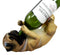 Ebros Canine Pug Dog Wine Bottle And Salt Pepper Shakers Holder Set Kitchen Home